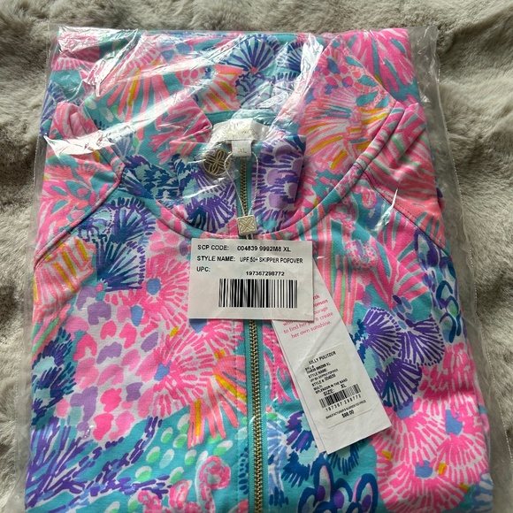 NWT Lilly Pulitzer Skipper Popover Splendor In The Sand Women's XL - Picture 2 of 3